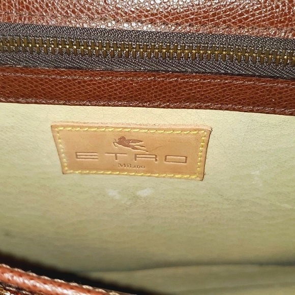 Etro Milano Paisley Bordeaux Briefcase with Lock and Key - Picture 11 of 14